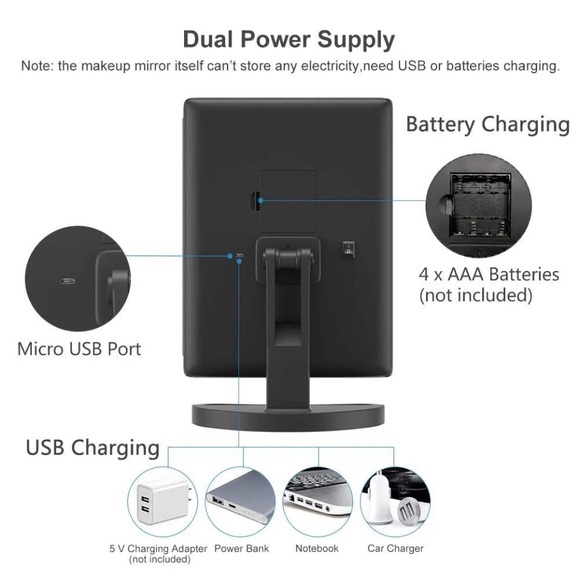 Clearance! / BeatyWorks Adjustable LED Lights Mirror. - Picture 11 of 13